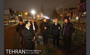 بازدید شبانه مدیران شهری از رود دره ها، مسیل ها و پروژه زیرگذر گیشا 10