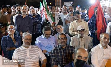 حضور شهردار تهران در تجمع شبانه میدان سما