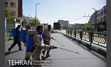 عملیات ضدعفونی معابر محله انقلاب 17