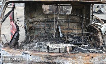 خسارات وارده به خودروهای آتش نشانی شهر تهران 8