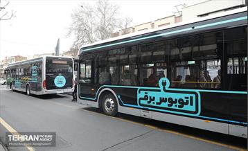 بهره‌برداری از اتوبوس های برقی شهر تهران 59