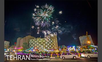 نور افشانی میدان ولیعصر(عج) به مناسبت نیمه شعبان 2