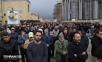 مراسم تشییع شهیده فائزه رحیمی در هوافضای سپاه 10