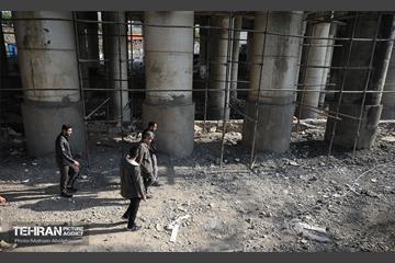 بازدید دانشجویان از پروژه مقاوم‌سازی پل تقاطع بزرگراه همت و رودخانه کن 38