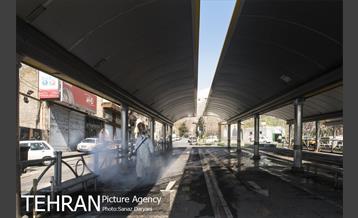 عملیات گندزدایی زدایی و ضدعفونی معابر اصلی و فرعی خیابان ولیعصر‎(عج) 17