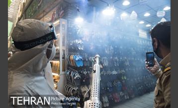 عملیات گندزدایی زدایی و ضدعفونی معابر اصلی و فرعی خیابان ولیعصر‎(عج) 4