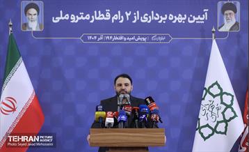 آیین بهره برداری از ۲ رام قطار ساخت داخل 19