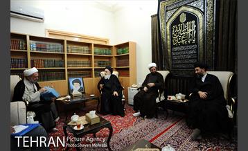 دیدار حجت‌الاسلام صادق‌زاده با تعدادی از مراجع عظام تقلید و علما در شهر مقدس قم 11