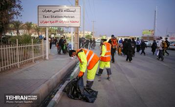 خدمات رسانی شهرداری منطقه 5 در پایانه مرزی مهران 7