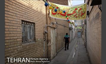 آذین بندی محله عودلاجان برای جشن نیمه شعبان 15