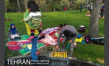 روز طبیعت بارانی در بوستان ملت 1