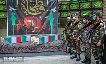 مراسم تشییع پیکر دو شهید گمنام دفاع مقدس در منطقه 11