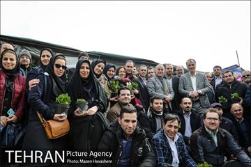آیین غرس پنچ هزار اصله نهال در اراضی جنگل لویزان 38