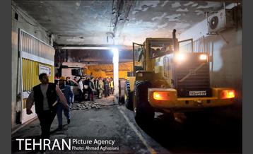 تلاش شبانه برای نجات آتش نشانان بازمانده در پلاسکو 3