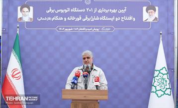 آیین بهره‌برداری از ۲۰۱ دستگاه اتوبوس برقی 36