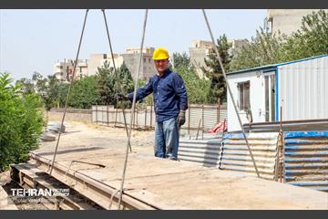 عملیات جمع آوری ریل‌ها و شاسی گذاری در حریم راه آهن تهران اهواز 7