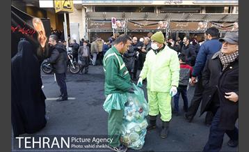 نظافت و پاکسازی مسیرهای مراسم تشییع پیکر سردار قاسم سلیمانی  1