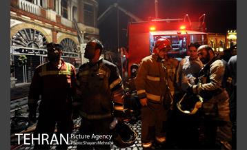 آتش سوزی ساختمان میدان حسن آباد 28