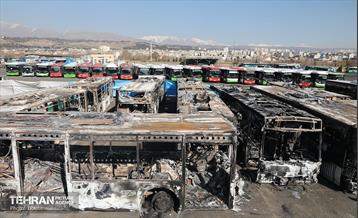 خسارات وارده به اتوبوس‌های شهر تهران 47