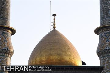مراسم تعویض پرچم گنبد حرم حضرت عبدالعظیم (ع) 9