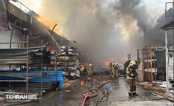 حریق در بازار آهن شادآباد 27