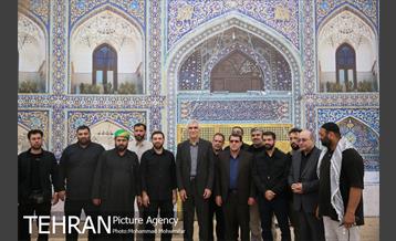 بازدید محمد علی افشانی شهردار تهران از موکب امام رضا(ع) واقع در عمود ٧٠٧ 4