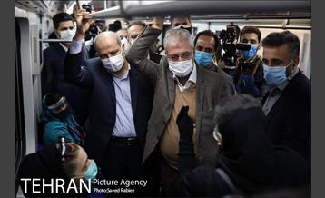 بازدید سخنگوی دولت از طرح استفاده اجباری ماسک در مترو 25
