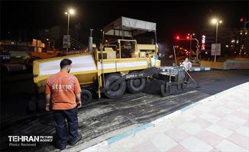 عملیات آسفالت ریزی در منطقه 5 1