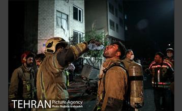 آتش‌سوزی ساختمان چهار طبقه در خیابان فخر رازی 12