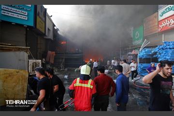 حریق در بازار آهن شادآباد 29