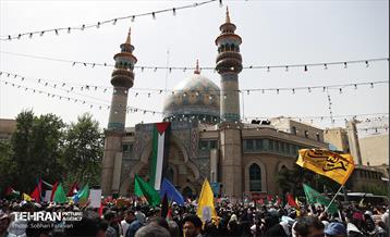 تجمع ضد اسرائیلی در میدان فلسطین 21