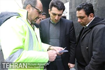 بازدید شهردار تهران از محل آتش‌سوزی ساختمان برق حرارتی وزارت نیرو  3