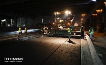 عملیات آسفالت‌ریزی در پایتخت 13