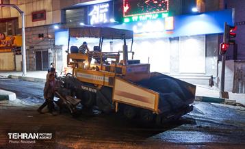 عملیات آسفالت ریزی در منطقه 5 8