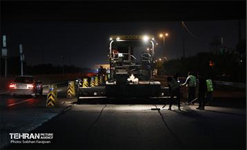 عملیات آسفالت‌ریزی در پایتخت 3