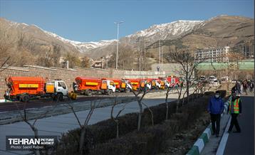 مانور سراسری برف روبی در منطقه 1 تهران 5