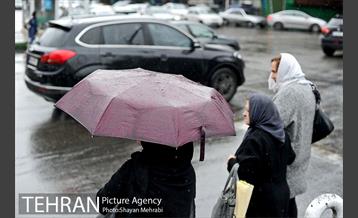 بارش باران پاییزی در تهران 9