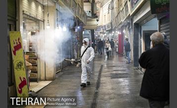 ضدعفونی و پاکسازی بازار تجریش 15