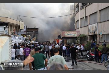 حریق در بازار آهن شادآباد 28