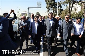افتتاح پل غیر همسطح بزرگراه شهید چمران (پل شهید نوروزی) با حضور شهردار تهران 9