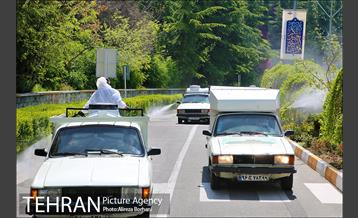 عملیات ضدعفونی سازمان صدا و سیما توسط نیروهای پسماند شهرداری تهران  11