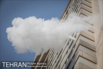 مانور عملیات آتش نشانی در شمال تهران 1