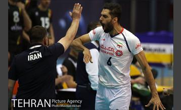 دیدار تیم های ملی والیبال ایران و بلژیک