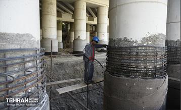 پروژه مقاوم‌سازی پل تقاطع بزرگراه همت و رودخانه کن 6