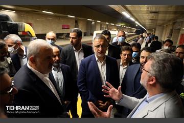بازدید شهردار تهران از پروژه خط ۶ مترو پایتخت