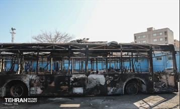 خسارات وارده به اتوبوس‌های شهر تهران 33