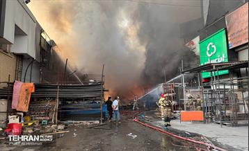 حریق در بازار آهن شادآباد 24