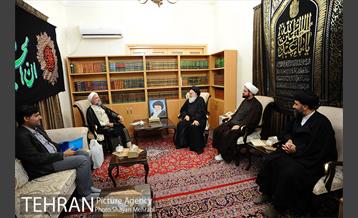 دیدار حجت‌الاسلام صادق‌زاده با تعدادی از مراجع عظام تقلید و علما در شهر مقدس قم 8