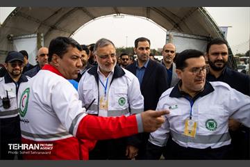 بازدید شهردار تهران از مانور تمرین اسکان اضطراری 5