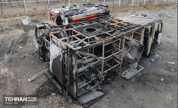 خسارات وارده به خودروهای آتش نشانی شهر تهران 24